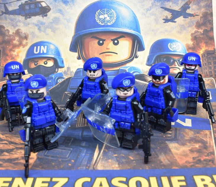 Casques Bleus ONU - Pack de 6 soldats Maintien de la Paix