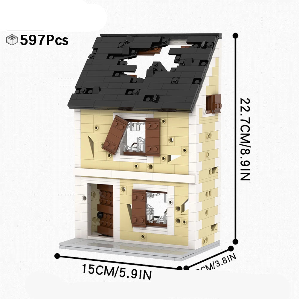 Ces bâtiments détruits ajoutent une touche authentique à vos dioramas. Parfait pour des reconstitutions de la Bataille de Caen ou de Bastogne !